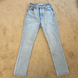 Abercrombie and fitch curve love size 27 90s slim straight ultra high rise jeans